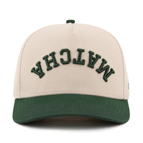 Matcha Upside Down A-Frame Snapback Hat (Natural / Green)