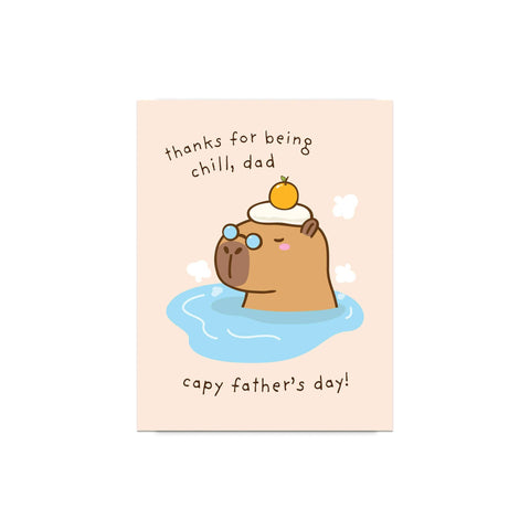 Capybara Father's Day Card | Funny Capy Animal Pun for Dad