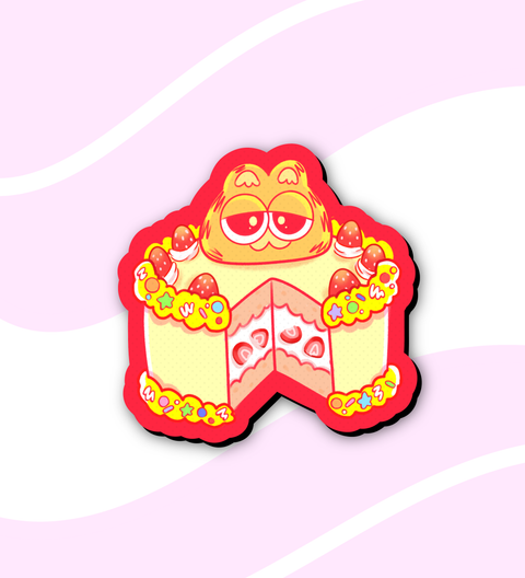 Garfield Cat Cake Sticker