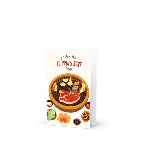 BBQ Father's Day Card | Funny Korean KBBQ Grill Master Card Best Dad