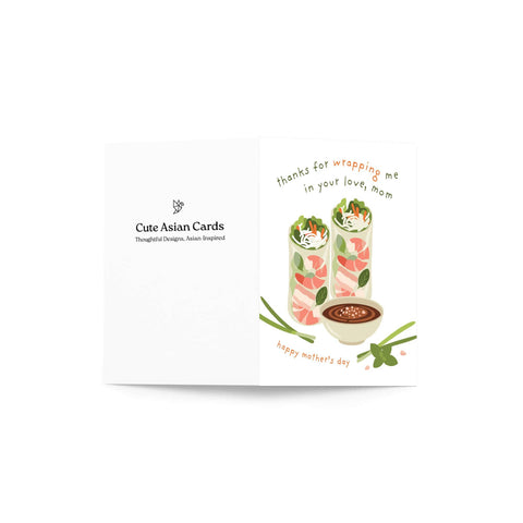Spring Roll Mother's Day Card | Cute Vietnamese Summer Wrap Pun