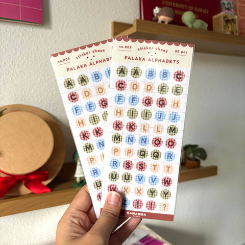 Palaka Alphabet Sticker Sheet