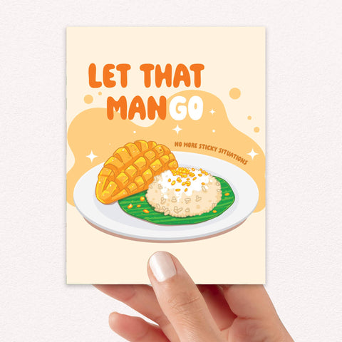 ManGO Funny Divorce Cards | Thai Sticky Rice Dessert Break Up Greetings