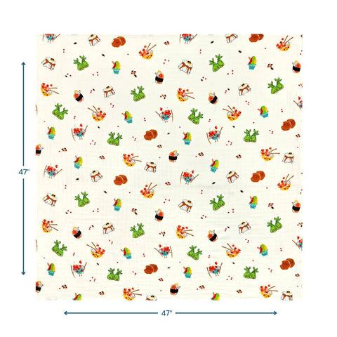 Island Mixed Plate Muslin Swaddle