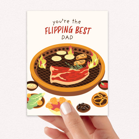 BBQ Father's Day Card | Funny Korean KBBQ Grill Master Card Best Dad