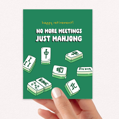 Just Mahjong Funny Retirement Cards | Chinese Game Tile Greetings