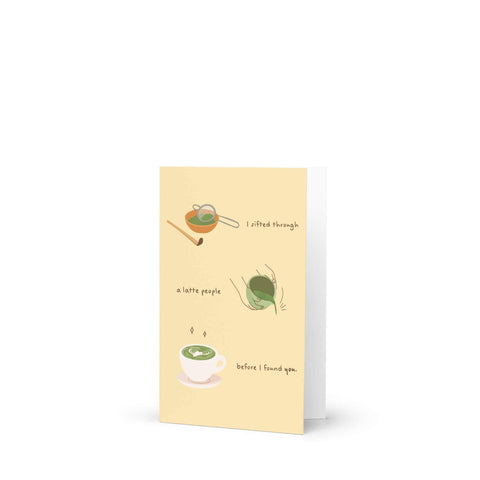 Sifted a Latte | Japanese Green Tea Thinking of You Asian Greeting Card