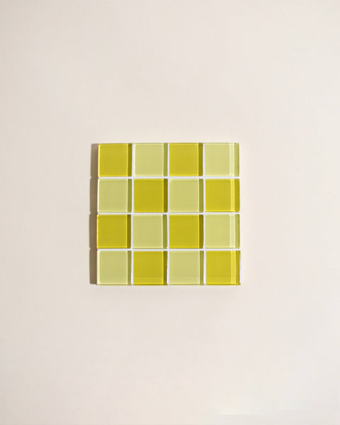 GLASS TILE COASTER - Banana Frosting