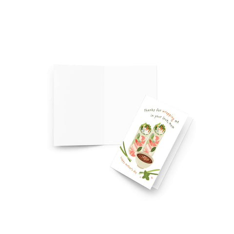 Spring Roll Mother's Day Card | Cute Vietnamese Summer Wrap Pun