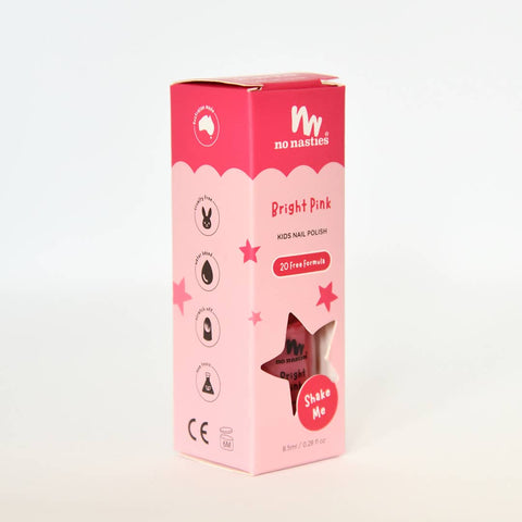 Bright Pink Water-Based Nail Polish for Kids