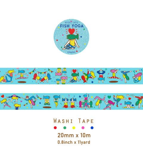 【Washi Tape】Fish Yoga