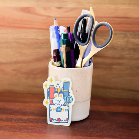 Vinyl Sticker (Holographic) Pen Holder