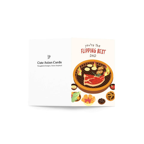 BBQ Father's Day Card | Funny Korean KBBQ Grill Master Card Best Dad