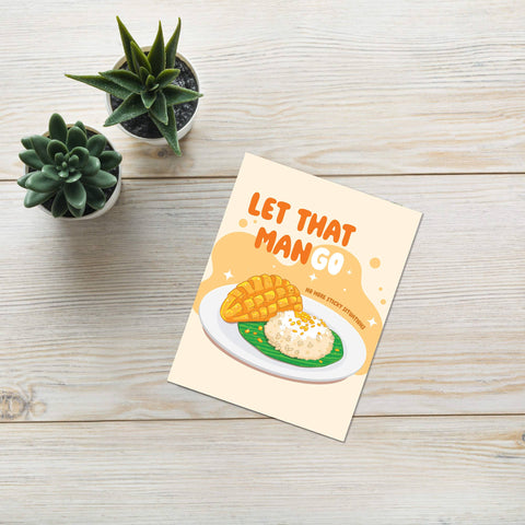 ManGO Funny Divorce Cards | Thai Sticky Rice Dessert Break Up Greetings