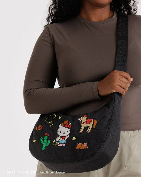 Medium Nylon Crescent Bag