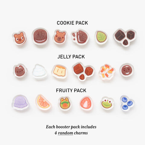 Boba Topping Fillable Keychain Charms Blind Booster Packs
