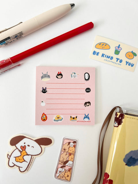 Cute sticky note pad 3x3