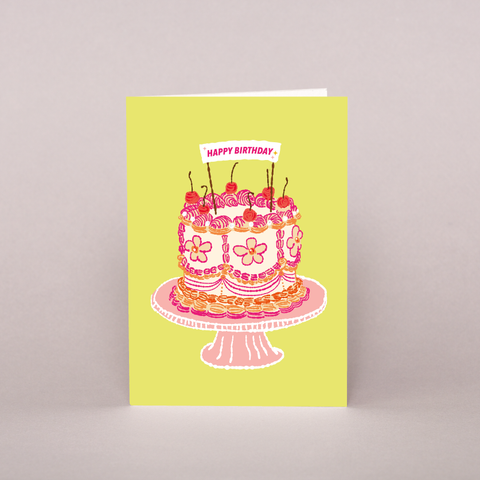 Vintage Cake Birthday Card