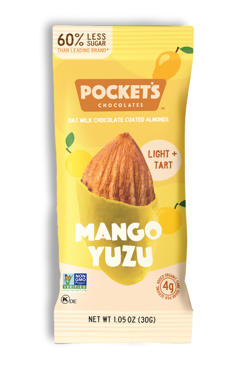 Mango Yuzu Chocolate Almonds, 1.05 oz Single Serve Packs