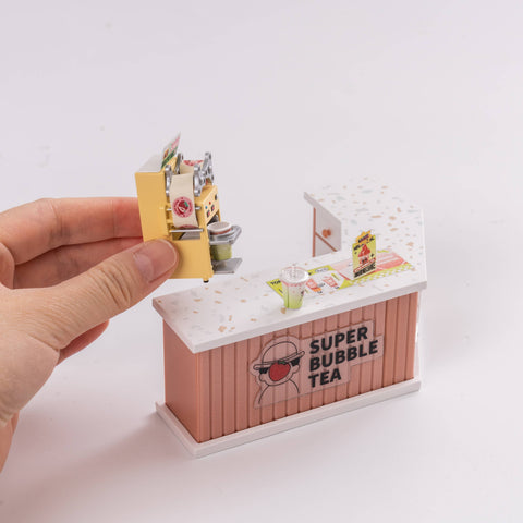 DIY Miniature House Kit: Double Joy Bubble Tea