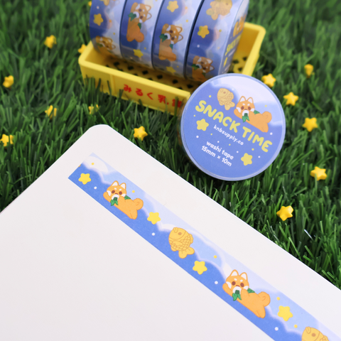 Snack Time Shiba Inu Dog Washi Tape