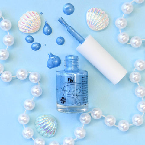 Mermaid Blue Water-Based Nail Polish for Kids