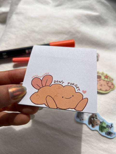 Cute sticky note pad 3x3