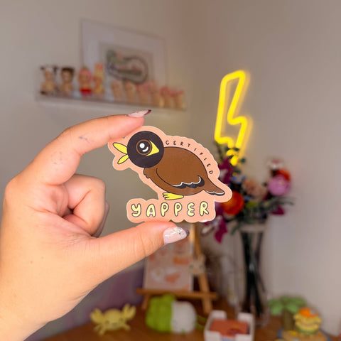 Certified Yapper Mynah Sticker