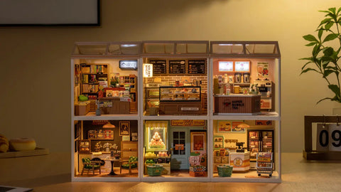 DIY Miniature House Kit: Double Joy Bubble Tea
