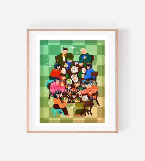 Dining Table Games Print