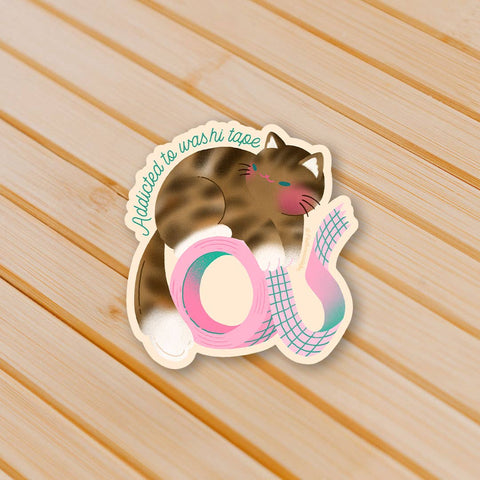Washi Tape Cat Sticker