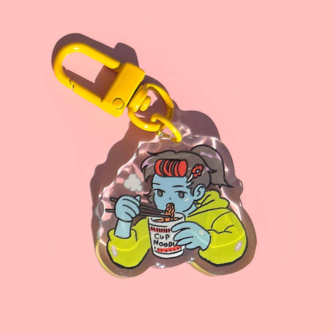 Cup Ramen Girlie Acrylic Keychain