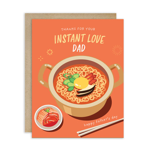Instant Noodle Father's Day Card | Funny Ramen Pot Pun for Dad