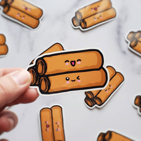 Egg Roll Vinyl Sticker | Spring Egg roll Asian Food decal