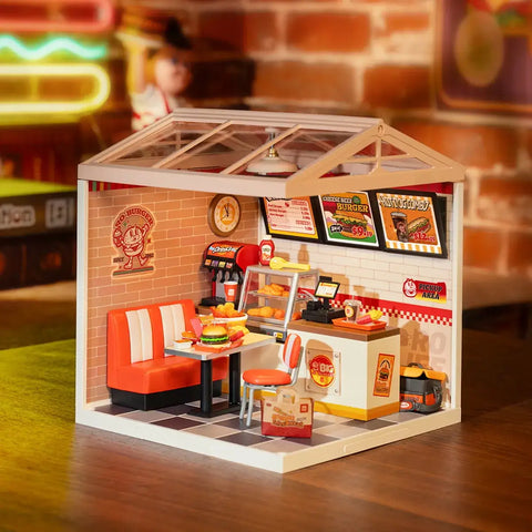 DIY Miniature House Kit: Yum Yum Burgers