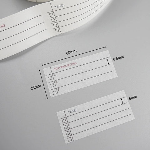 LAOMIS to Do List Writable Washi Stickers