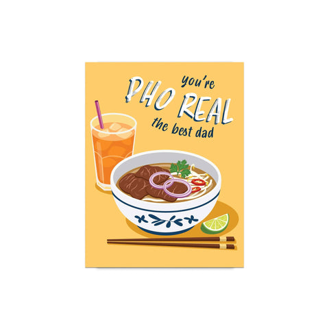 Pho Father's Day Card | Funny Vietnamese Noodle Soup Food Pun