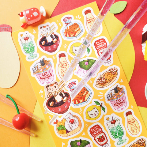 Meow Made Menu Sticker Sheet