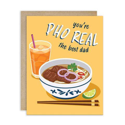 Pho Father's Day Card | Funny Vietnamese Noodle Soup Food Pun