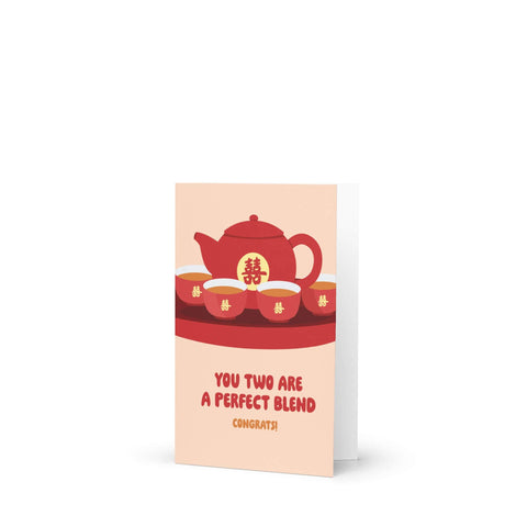 Perfect Blend Asian Wedding Cards | Red Chinese Vietnamese Tea Ceremony