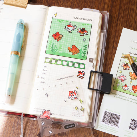 Sticker Sheet (Clear) - Goldfish Tracker