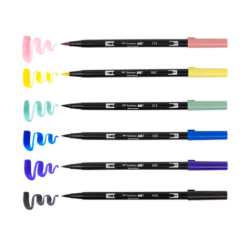 Limited Edition Dual Brush Pen Art Markers, Manga Illustration, Moon