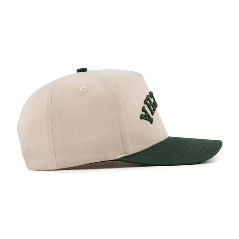 Matcha Upside Down A-Frame Snapback Hat (Natural / Green)