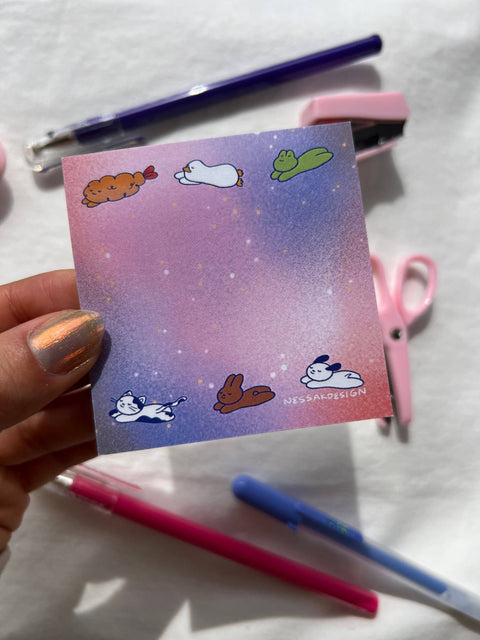 Cute sticky note pad 3x3