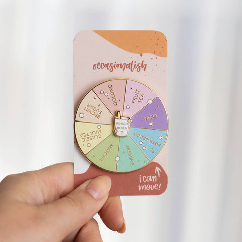 Which Boba Spinning Enamel Pin, Interactive Pin
