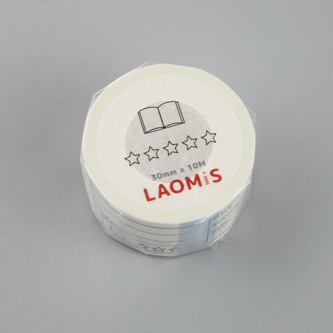 LAOMIS 5 Star Book, Reading Rating Writable Washi Stickers