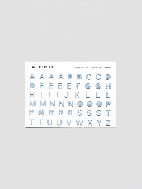 Raised Letter Stickers