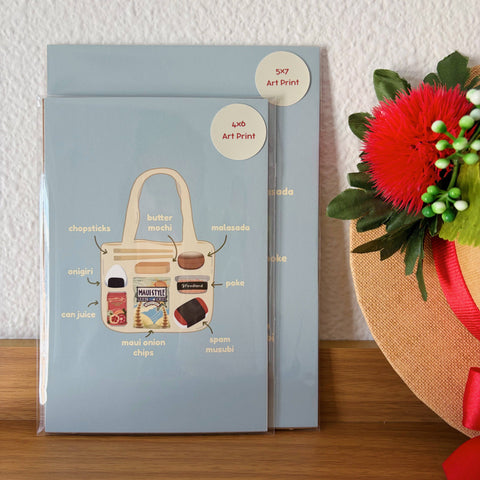 Beach Tote Art Print 5x7