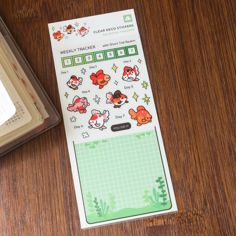 Sticker Sheet (Clear) - Goldfish Tracker