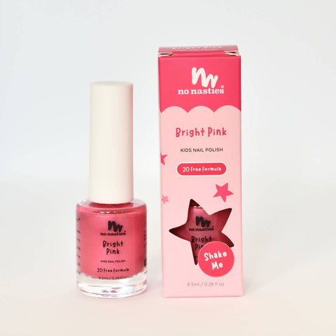 Bright Pink Water-Based Nail Polish for Kids